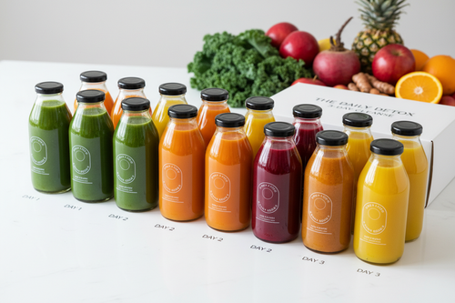 3-day juice cleanse with 18 bottles